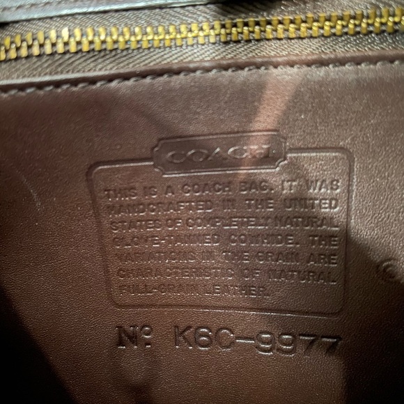 Vintage Coach Manor Dark Brown Leather Handbag - Picture 7 of 10